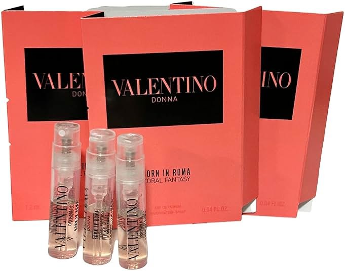 Valentino Donna Born In Roma Coral Fantasy for Women Eau de Parfum Vial Spray, 0.04 Ounce (pack of 3) - Product Image