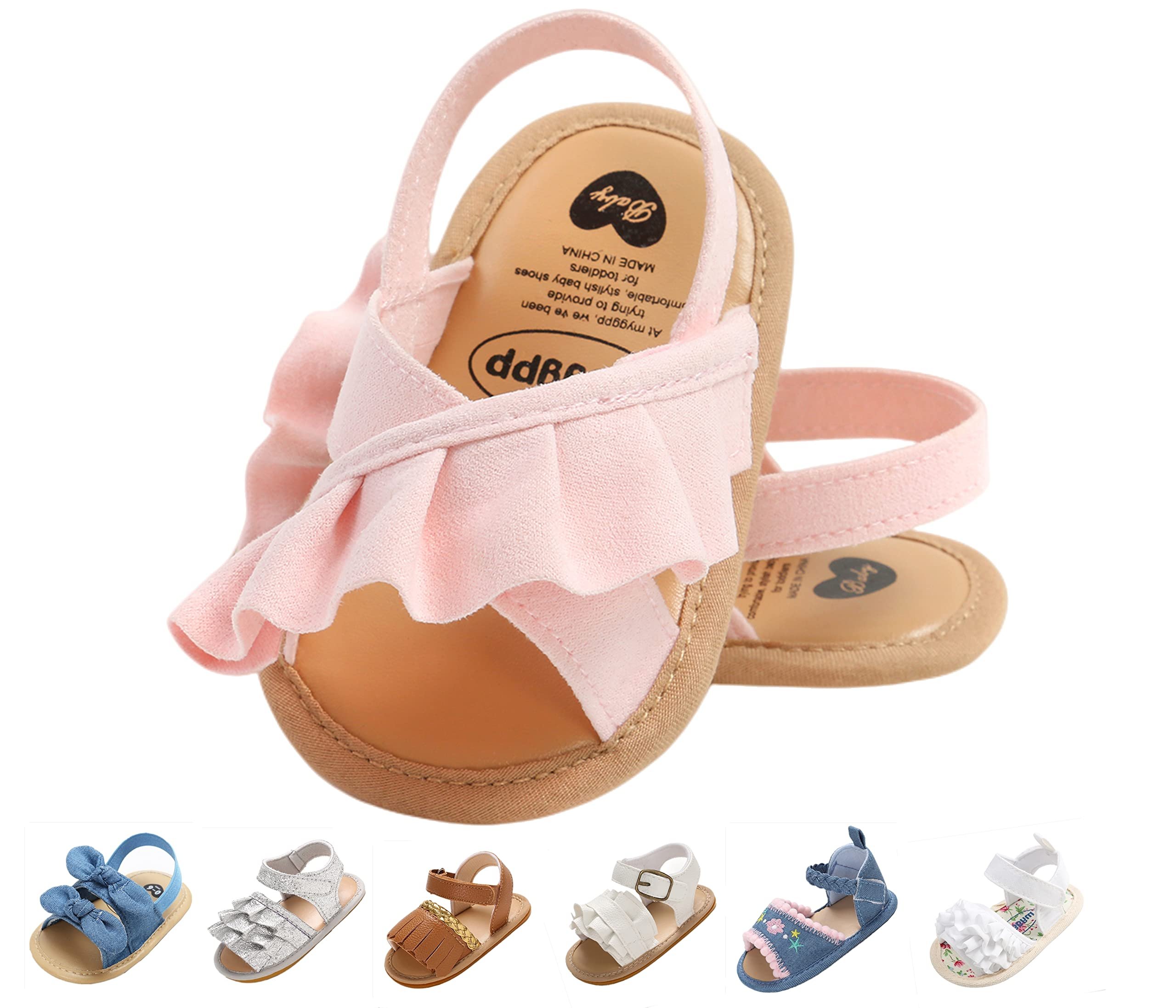 Slivery Color Baby Girls Sandals Summer Shoes Outdoor First Walker Toddler Girls Shoes For Summer - Product Image