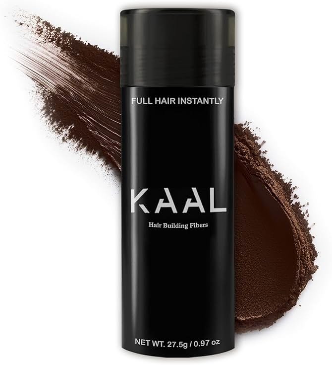 KAAL Hair Fibers | Hair Powder - (27.5g, Dark Brown), Refillable Bottle Hair Filler for Thinning Areas - For Men and Women - Product Image
