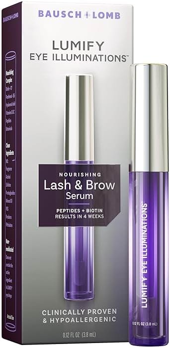 LUMIFY Eye Illuminations Lash & Brow Serum, Promotes Thicker, Fuller-Looking Lashes & Brows with Biotin, Peptides & Hyaluronic Acid to Nourish, Soften & Condition, 0.12 Fl Oz (3.8 mL) - Product Image