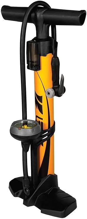 BV Bicycle Pump Durable Bike Floor Pump 17/24 inch Smart Valve Head, 160 psi, Automatically Reversible Presta and Schrader - Product Image