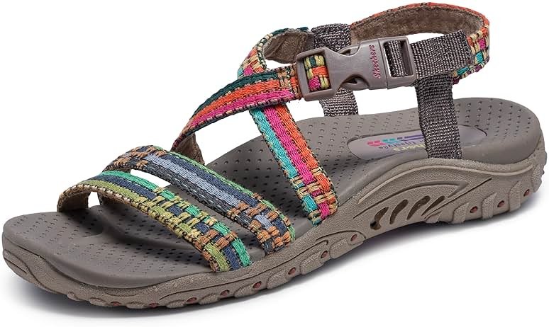 Skechers Women's Reggae Sew Me Boho Woven Strappy Slingback Sandal - Product Image