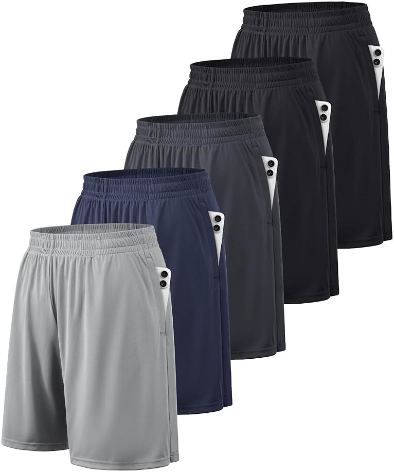 BALENNZ Athletic Shorts for Men with Pockets and Elastic Waistband Quick Dry Activewear - Product Image