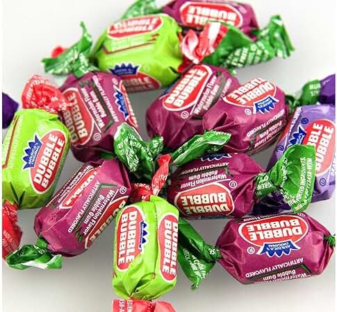 Triple Fruit Flavor Dubble Bubble Wrapped Bubble Gum, Bulk Pack, 4 Pounds - Product Image