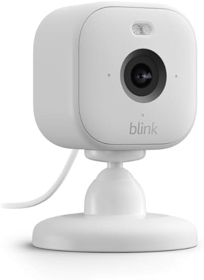 Blink Mini 2 — Home Security & Pet Camera with HD video, color night view, motion detection, two-way audio, and built-in spotlight — 1 camera (White) - Product Image