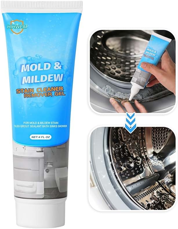 HIHWEM Mold Remover Gel, Household Washing Machine Cleaner for Washing Machine Seal, Bathroom Grout, Caulk, Mold Cleaner Best for Home Sink, Kitchen, Showers - Product Image