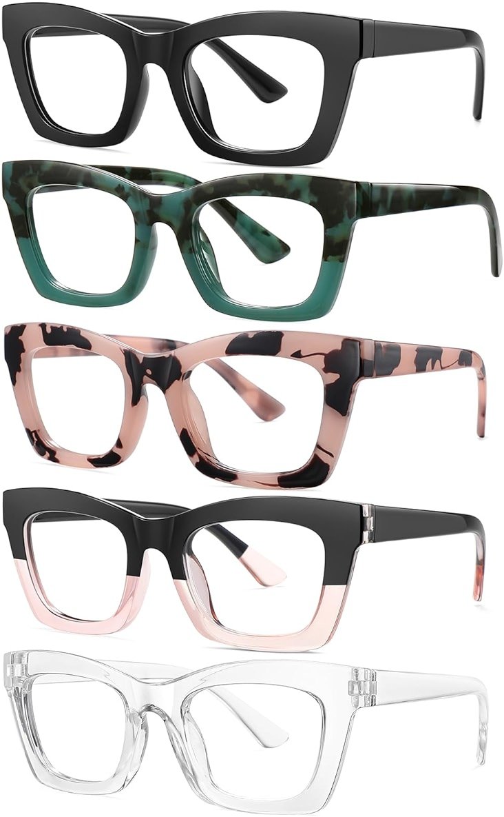ZEHEXA Reading Glasses for Women Blue Light Blocking Glasses Filter UV Square Readers Glasses for Men and Women - Product Image