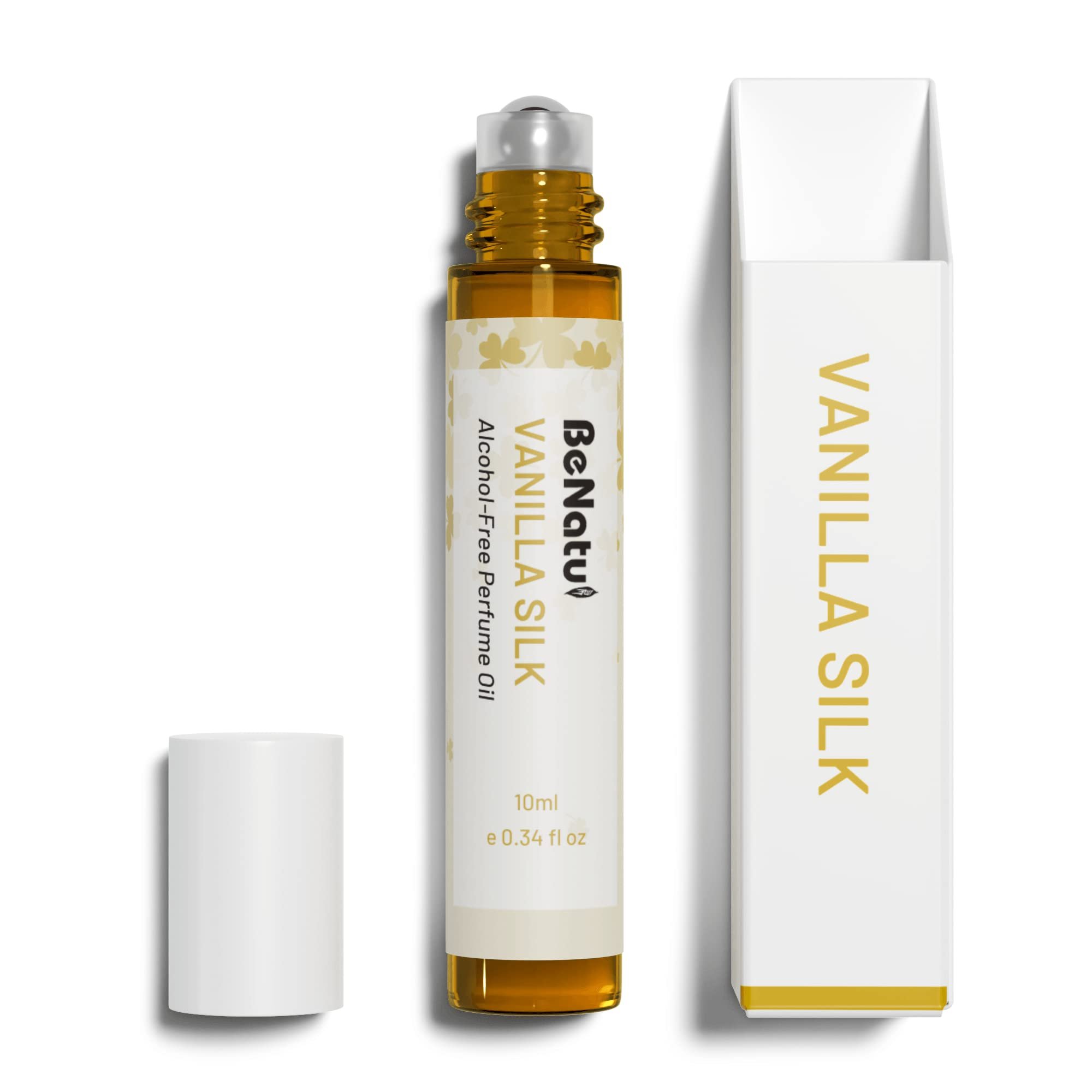 benatu Vanilla Perfume Oil Roll On for Women, Alcohol Free Eau de Parfum,Travel Size Essential Oil Body Fragrance, Long Lasting, Sweet Woody Scent, 10 ml - Product Image