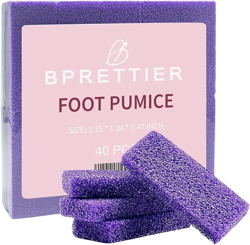 BPrettier Foot Pumice Stone Pumice Stone for Feet Foot Scrubber Sponge Callus Remover Dead Skin,Pedicure Supplies Nail Salon Home Use 40 PCS - Product Image