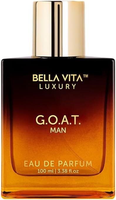 Bellavita Luxury G.O.A.T. Eau de Parfum | 100 ml (3.4 fl.oz.) | Perfume for Men | Citrus, Bergamot, Patchouli, and Vetiver Notes | Long Lasting Men's Fragrance | Gift for father's Day - Product Image
