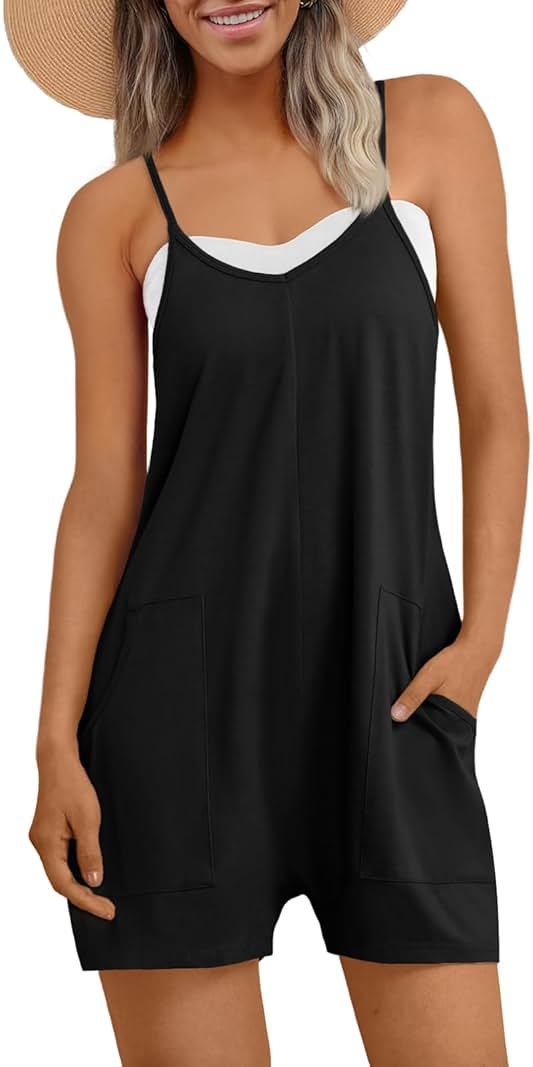 AUTOMET Womens Rompers Jumpsuits Summer Vacation Beach Outfits 2026 Shorts Overalls Jumpers Casual Soft Cruise Cute Clothes - Product Image