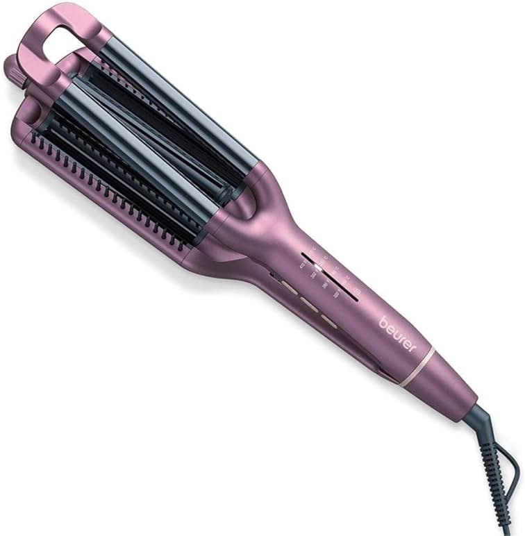 Beurer HT65 4-in-1 Wave Styler, 3 Barrel Curling Iron and Crimper, Adjustable Deep Hair Waver Wand for Beach, Mermaid, Natural, and Water Waves, Curls, Crimps, Hot Styling Tools - Product Image