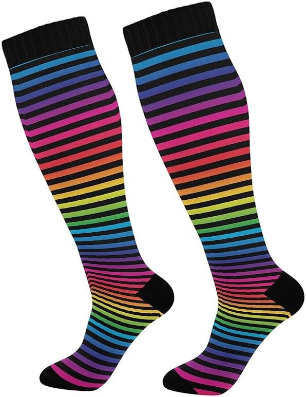 Wusikd Cats Compression Socks for Women and Men Circulation Cute Long Socks for Athletic Running 1 - Product Image