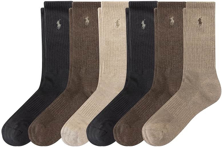 POLO RALPH LAUREN Men's Performance Crew Socks 6 Pack - Product Image
