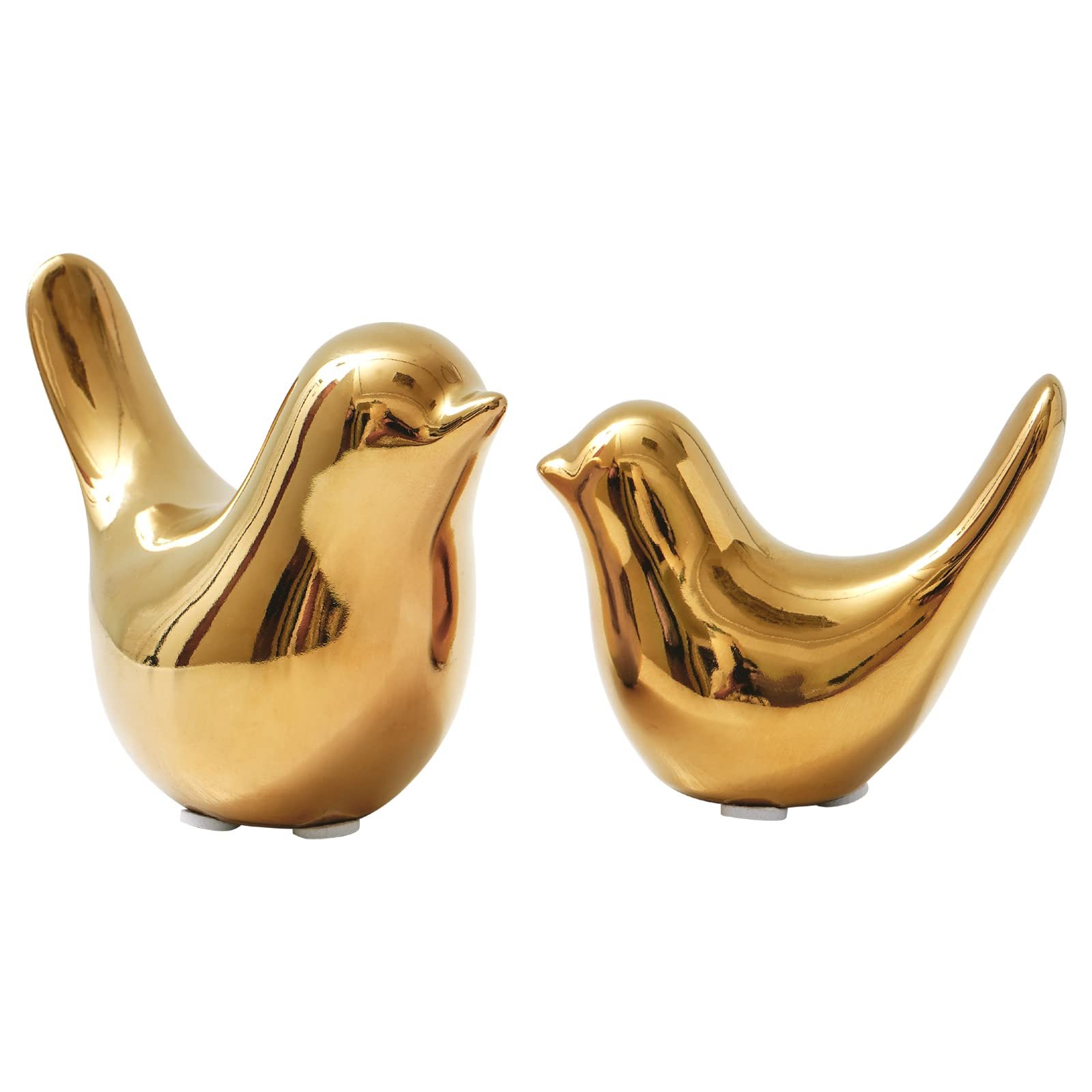 Notakia Gold Home Decor Small Birds Statues Modern Style Decorative Ornaments for Living Room Decor, Bedroom, Office Desktop, Cabinets (2Pcs Gold Birds) - Product Image