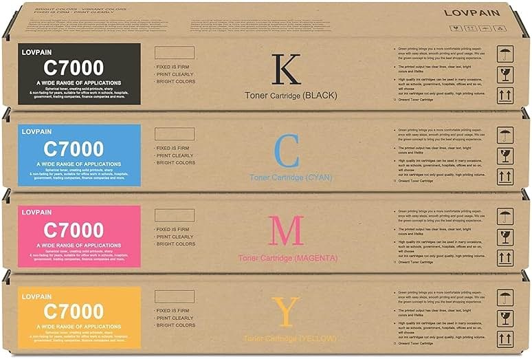 VersaLink C7000 High Capacity Toner Cartridges (4-Pack,Black/Cyan/Magenta/Yellow ) - Compatible 106R03757 106R03764 106R03763 106R03758 Toner Replacement for Xerox Versalink C7000 C7000DN Printer - Product Image