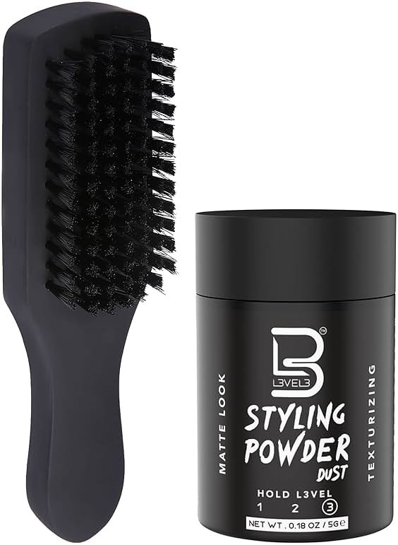 L3 Club Brush - Perfect for Hair Cutting and Fading - Gentle Yet Effective Bristle - for Barbers (Sample Powder Included) - Product Image