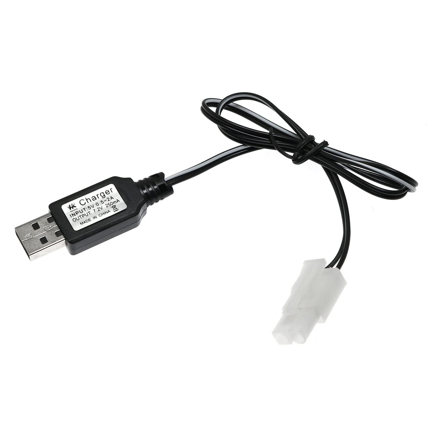 USB Charger RLECS Ni-Cd, KET-2P, 7.2V USB Charger Charging Cable for RC Truck RC Excavator RC Battleship Airsoft Rifle Electric USB Power Charger - Product Image