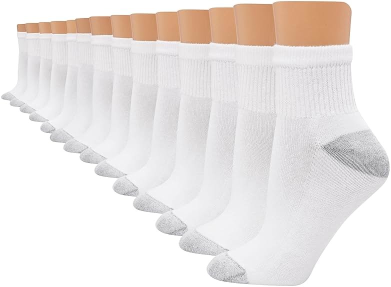 Hanes Women's Crew, Ankle, and No-Show Moisture-Wicking Cushioned Athletic Socks (14 Pack) - Product Image
