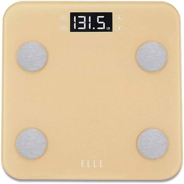 ELLE - Digital Body Weight Scale, BMI Analyzer, 7 Fitness Indicators - Product Image