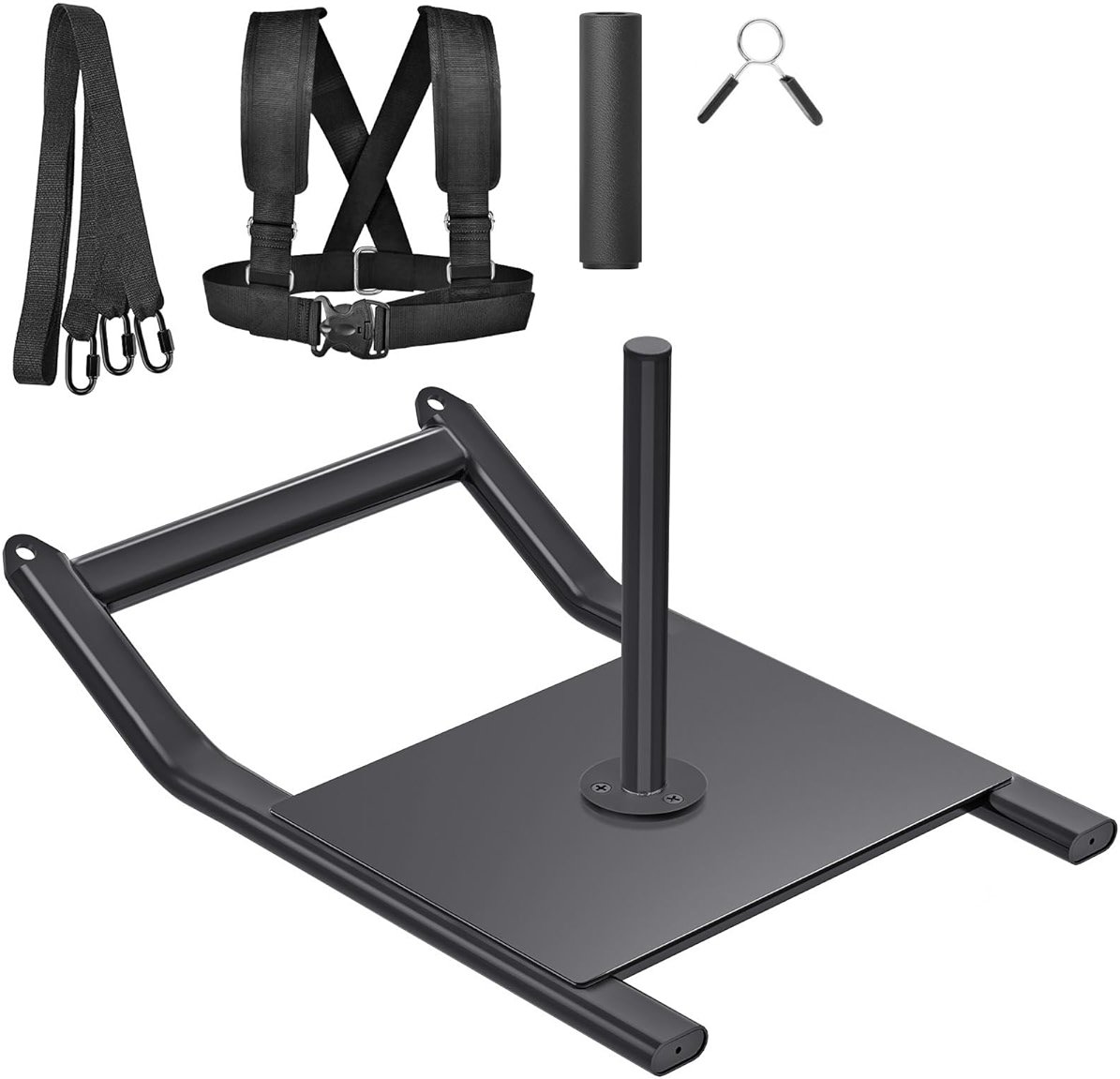 Kipika Weight Sled, Workout Sled, Fitness Strength Training Sled, Speed Training Sled for Athletic Exercise, Speed Improvement, Easily Through Obstacles, Suitable for 1" & 2" Weight Plate - Product Image