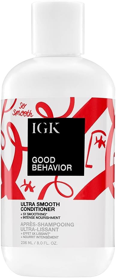 IGK GOOD BEHAVIOR Ultra Smooth Conditioner | Frizz Control + Hydrates + Shine | Vegan + Cruelty Free | - Product Image