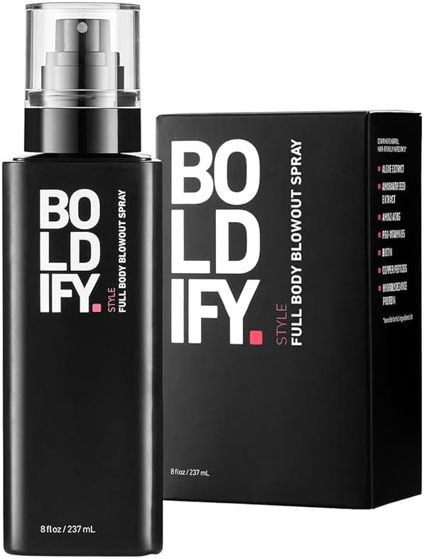 Boldify Full Body Volumizing Hair Spray - Mega-Volume - Blowout Heat Protection Spray with Thickening and Blow Dry Formula for Fine, Thin Hair - For Women & Men - Product Image