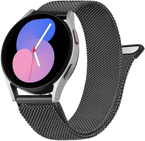 Samsung Galaxy Watch 5 Bands - 40mm, 44mm, 45mm Compatible, Stainless Steel Replacement Straps for Women & Men - Product Image