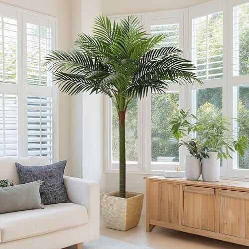 FLOWORLD Palm Tree Artificial Tropical Plant 6FT Tall Faux Plants Indoor Fake Floor Plants Decorative Palm Tree House Large Office Plant Artificial Palm Trees for Home Decor… - Product Image