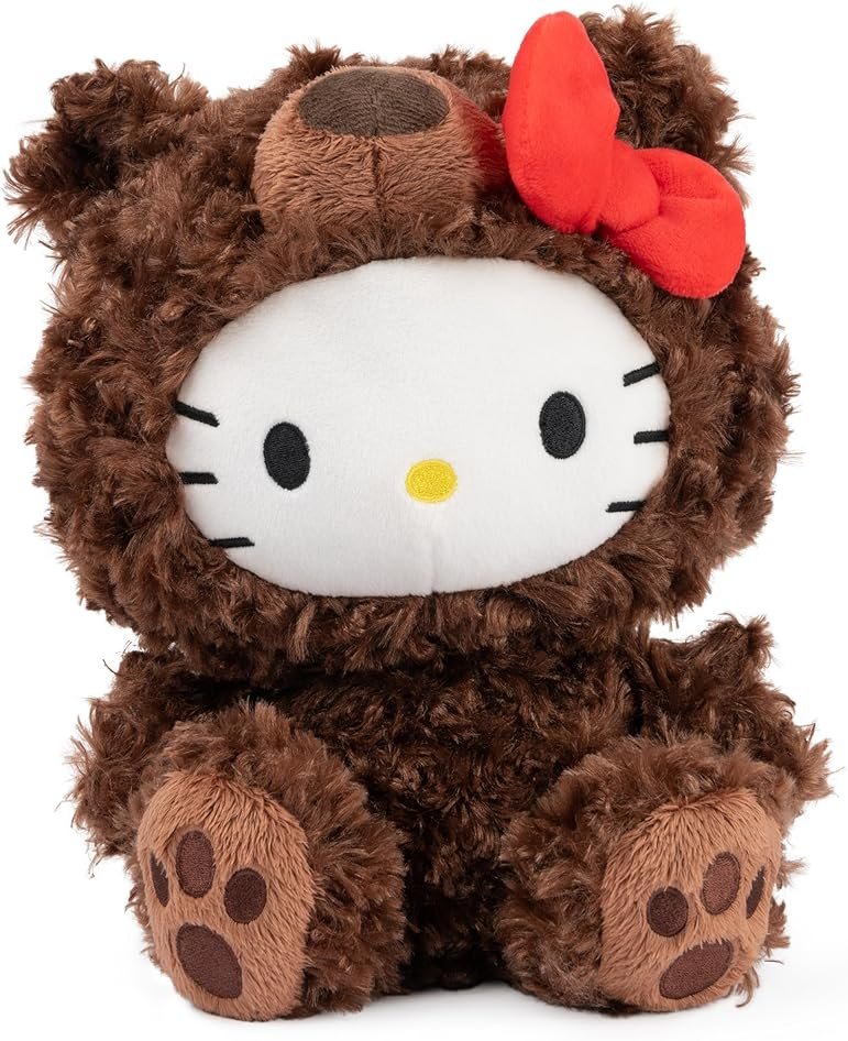 GUND Sanrio Hello Kitty Philbin Teddy Bear Plush Toy, Premium Stuffed Animal for Ages 1 and Up, Brown, 10” - Product Image