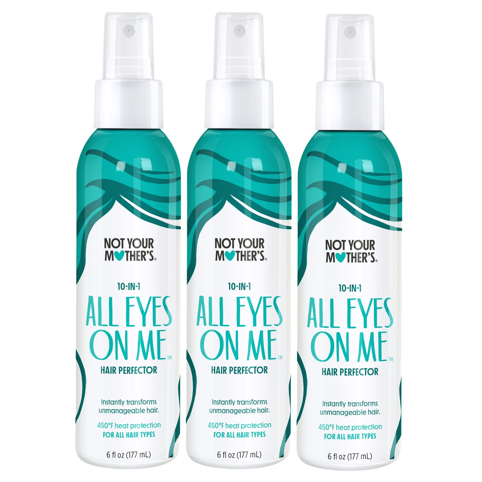 Not Your Mother's All Eyes On Me 10-In-1 Hair Perfector (3-Pack) - 6 fl oz - Heat Protectant for Hair - Moisturizing Detangler Spray and Frizz Control - Product Image