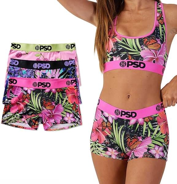 PSD Underwear Womens Boyshorts - Core Standard Boy Short 3 Packs, Comfortable Underwear for Womens, Womens Underwear Packs - Product Image