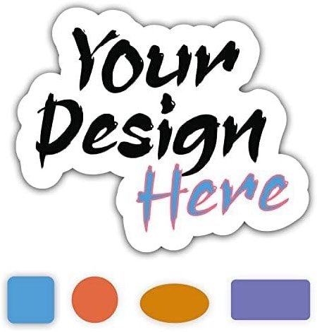 Custom Design Your Own Waterproof Die-Cut Vinyl Stickers Labels - Personalized with Image, Photo, Text or Logo,Dishwasher Safe, Fade & UV Resistant. - Product Image
