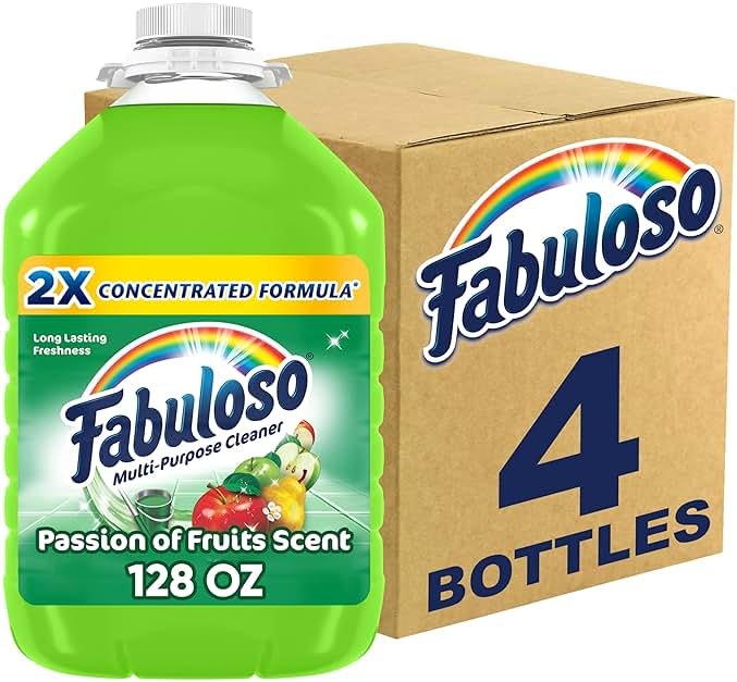 Fabuloso 2X Multi-Purpose Cleaner, No Rinse Floor Cleaner, Long-Lasting Freshness, Passion of Fruits Scent, 128 fl oz - Product Image