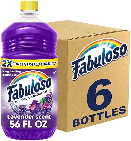 Fabuloso 2X Multi-Purpose Cleaner, No Rinse Floor Cleaner, Long-Lasting Freshness, Lavender Scent, 56 fl oz - Product Image