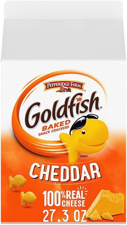 Goldfish Cheddar Cheese Crackers, 27.3 Oz Carton - Product Image