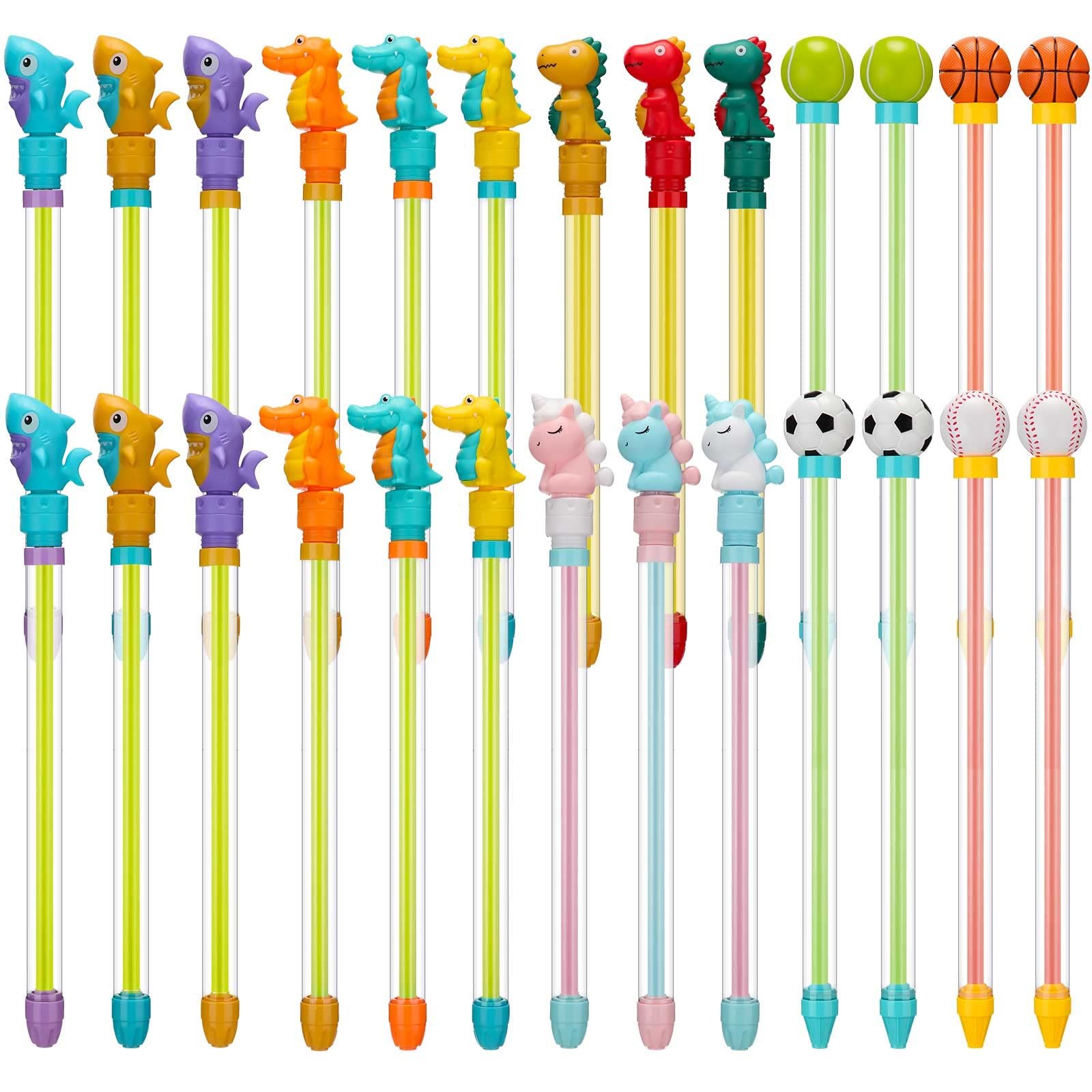 Leyndo 26 Pcs Water Guns Bulk 14.9'' Summer Water Guns Water Squirter Water Fighting Play Toys for Kids Summer Outdoor Swimming Pool Backyard Water Game (Lovely Style) - Product Image