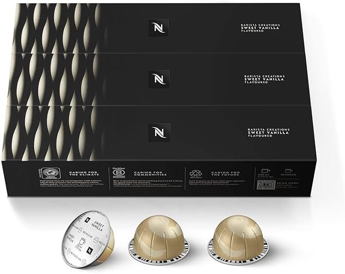 Nespresso Capsules Vertuo, Sweet Vanilla, Medium Roast Coffee, 30 Count Coffee Pods, Brews 7.8oz. - Product Image