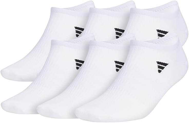 adidas Men's Superlite No Show Socks (6 Pairs) Lightweight & Breathable - Product Image