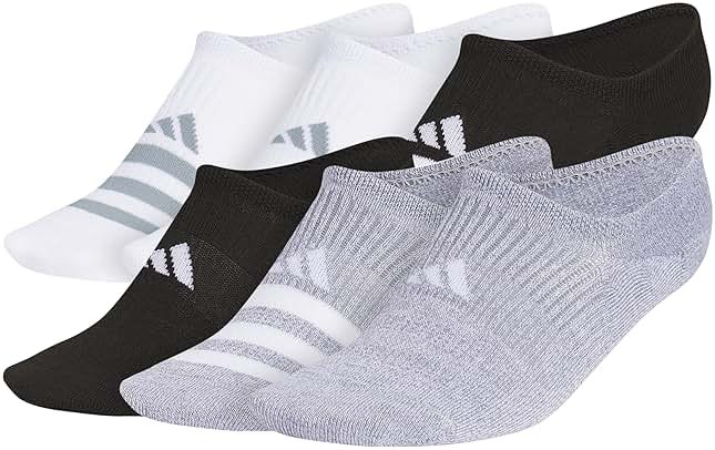 adidas Women's Superlite Super No Show Invisible Socks (6 Pairs) Lightweight & Breathable - Product Image