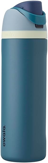 Owala FreeSip Insulated Stainless Steel Water Bottle with Straw, BPA-Free Sports Water Bottle, Great for Travel, 24 Oz, Denim - Product Image
