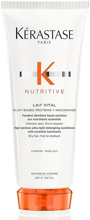 Kerastase Nutritive Lait Vital Hydrating Conditioner For Fine to Medium Dry Hair - Illuminates Shiny Hair and Easily Detangles, With Plant-Based Proteins & Niacinamide - Product Image