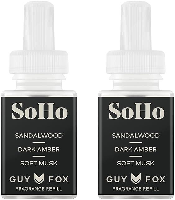 Pura & GUY FOX Home Scent Refill - Smart Home Air Diffuser - Long-Lasting Luxury Fragrance per Refill - Household & Apartment Essential - Clean Diffuser Fragrance - 2 Pack, SoHo - Product Image