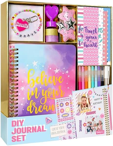 Nollh DIY Journal Kit for Girls - 200+PCS Teen Tween Girl Gifts Trendy Stuff, Stocking Stuffers, Scrapbook Supplies Stationery Set, Art Crafts Kit - Ideal Gifts for 8 9 10 11 12 13 14 Year Old Girl - Product Image