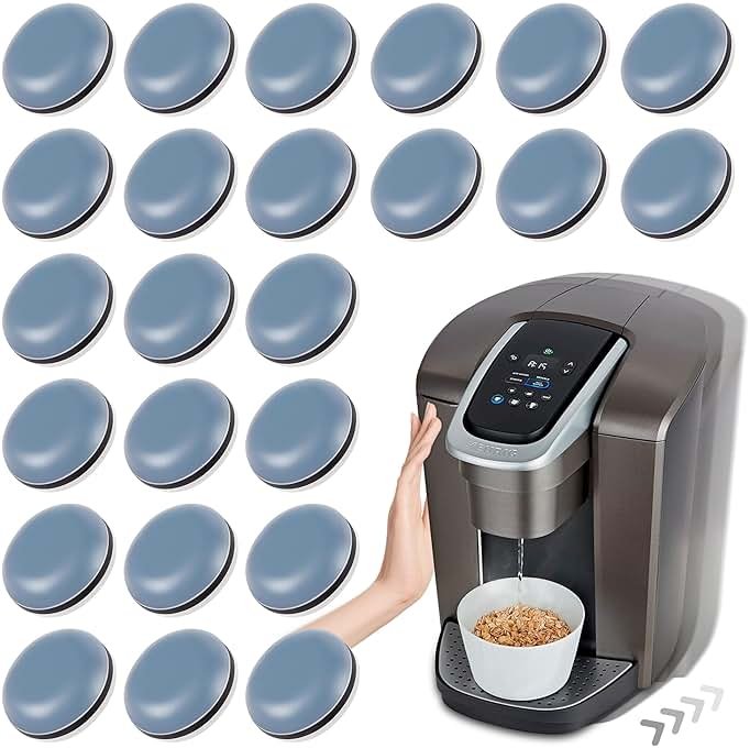 Appliance Sliders for Kitchen 24 PCS Self-Adhesive Small Kitchen Finds Appliance Slider Hacks Easy to MovIing & Space Saving Must Have Home Gadgets Mixer Accessories for Countertop - Product Image