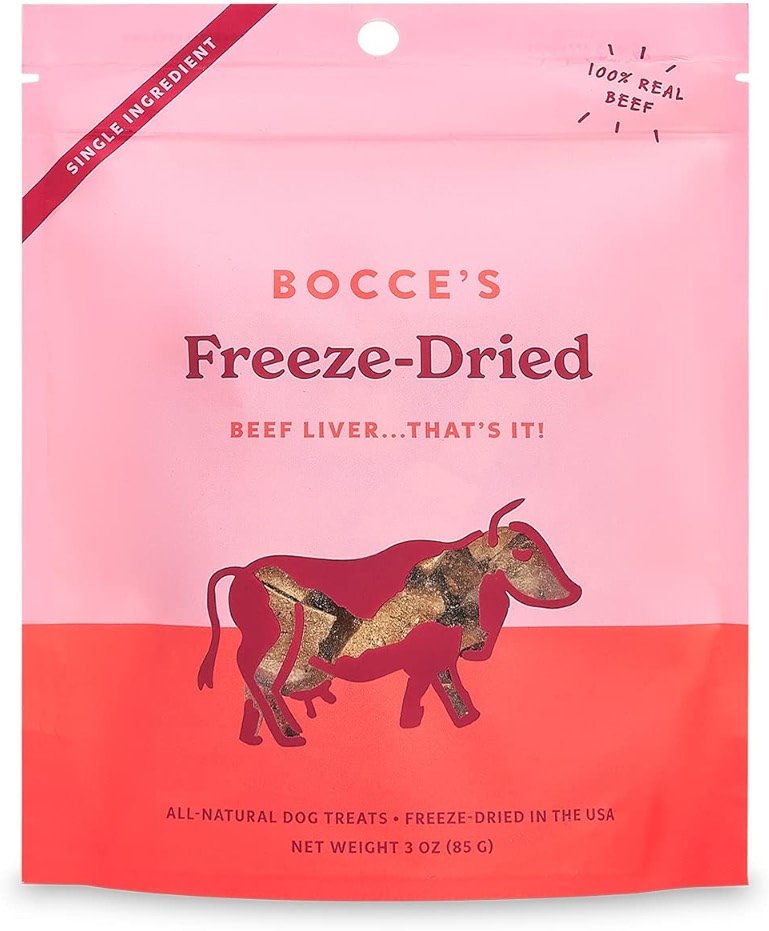 Bocce's Bakery Beef Liver Freeze-Dried Treats, 3 oz, All-Natural, Made in USA, Dog Treats - Product Image