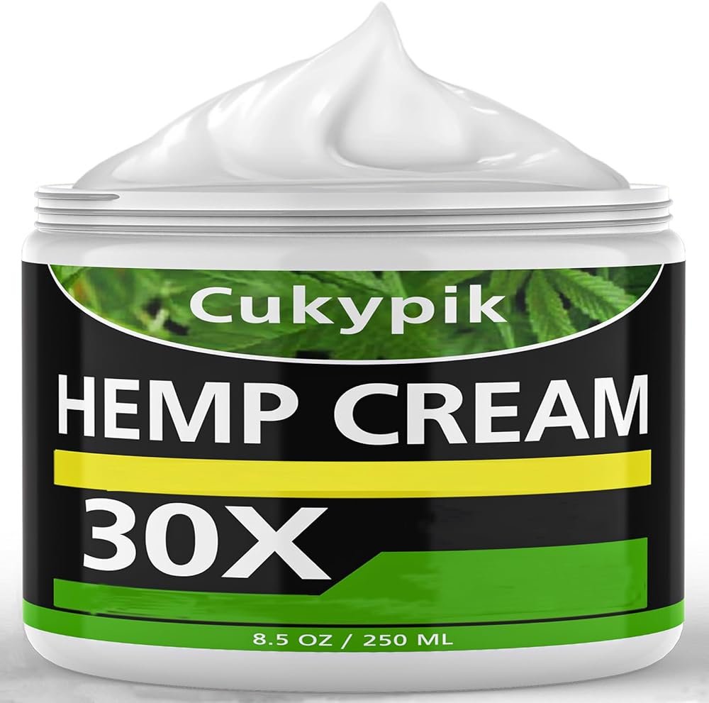 JUYIHEAL Hemp Cream 8.5oz, Natural Soothing Topical Cream, with Arnica,MSM, Turmeric, Menthol, Aloe - Product Image