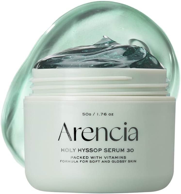 Arencia Glow Hyssop Overnight Face Mask Serum - hydrating & Anti-Aging Serum for younger looking Korean Glass Skin, Vitamin A, C, E, Niacinamide, Peptide - Product Image