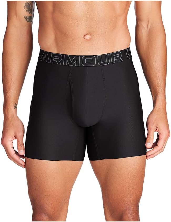 Under Armour 3-Pack Performance Tech Mesh Solid 6" Boxer Briefs - Product Image
