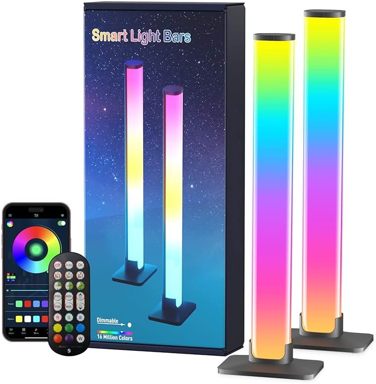 Barhootao RGB Light Bar,Smart LED Light Bar for Room,16 Million Colors,Three Control Modes,Dynamic Music Sync Mode,213 Preset Modes,USB Interface（Without Adapter） - Product Image